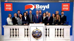 Boyd Group team at NYSE opening bell ceremony on February 10, 2026