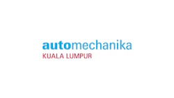 Automechanika Kuala Lumpur logo with cyan text and magenta location subtitle