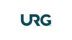 URG corporate logo in dark teal typography