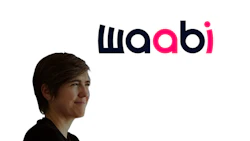 Wabi brand logo with navy and pink typography