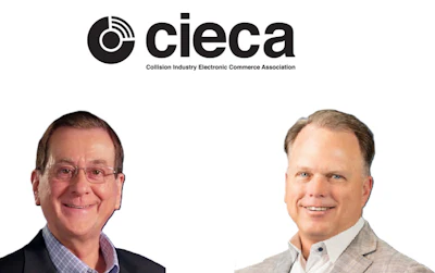 CIECA logo with circular electronic symbol and two professional headshots of male executives