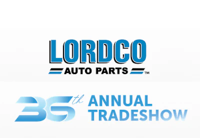 Lordco Auto Parts logo with 35th Annual Tradeshow event branding