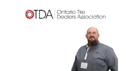 Ontario Tire Dealers Association logo with professional headshot of bearded man wearing OTDA branded shirt and ID badge