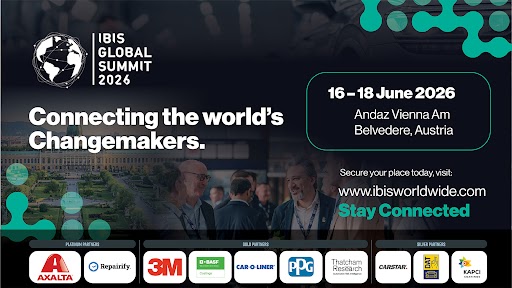 IBIS Global Summit 2024 event poster advertising June 16-18 in Vienna with sponsor logos and registration details