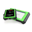 BOSCH diagnostic scanning tool with green and black casing, dual screens displaying vehicle data