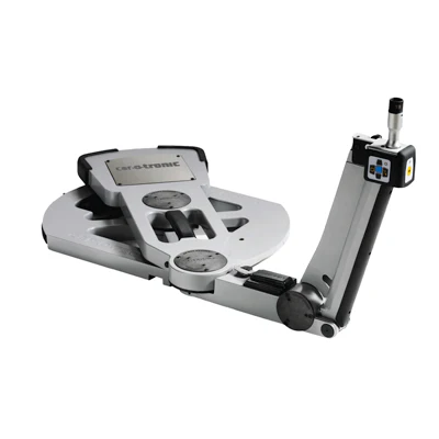 Professional camera or imaging device with gray base unit and articulated arm attachment with viewfinder