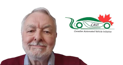 CAVI Canadian Automated Vehicle Initiative logo with green vehicle icon and red maple leaf