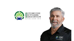Automotive Recyclers Association logo with globe and car symbol established 1943