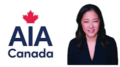 AIA Canada logo with red maple leaf and navy blue text