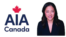 AIA Canada logo with red maple leaf and navy blue text