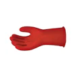 Red rubber protective glove or hand covering