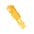 Yellow pneumatic jackhammer breaker tool with flat chisel bit