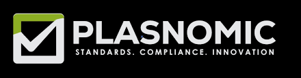 Plasnomic logo with checkmark icon and tagline for standards, compliance, and innovation