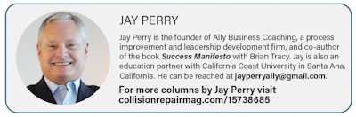 Jay Perry, founder of Ally Business Coaching and co-author of Success Manifesto, professional headshot and biography