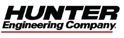 Hunter Engineering Company logo in black italic text with red underline accent