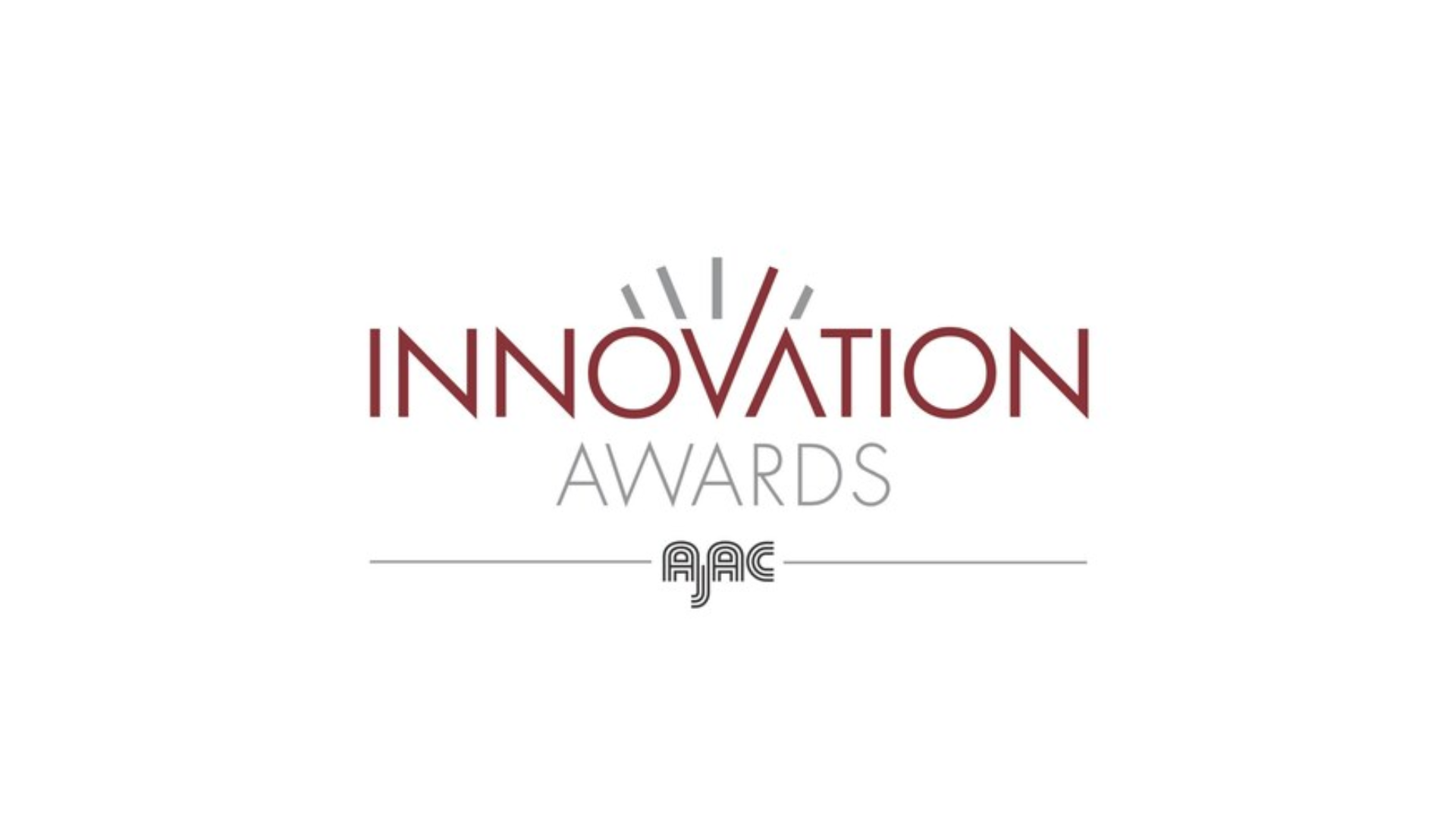 Innovation Awards AAC logo with burgundy text and radiating lines symbol