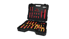 Wiha insulated screwdriver and tool set in black carrying case with red and yellow handles