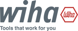 Wiha logo with red hexagonal wrench symbol and gray text