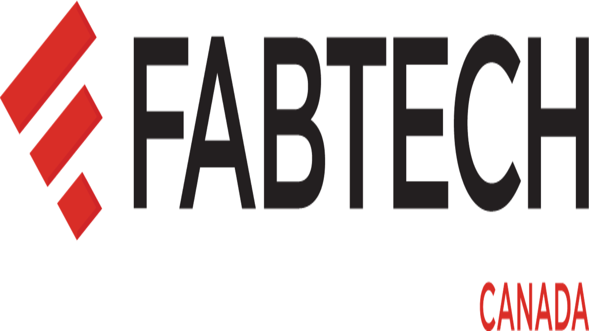 FabTech Canada logo featuring three red diamond shapes and black sans-serif text