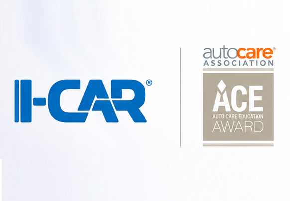 II-CAR and AutoCare Association ACE Award logos displayed side by side