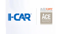 II-CAR and AutoCare Association ACE Award logos displayed side by side