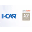II-CAR and AutoCare Association ACE Award logos displayed side by side