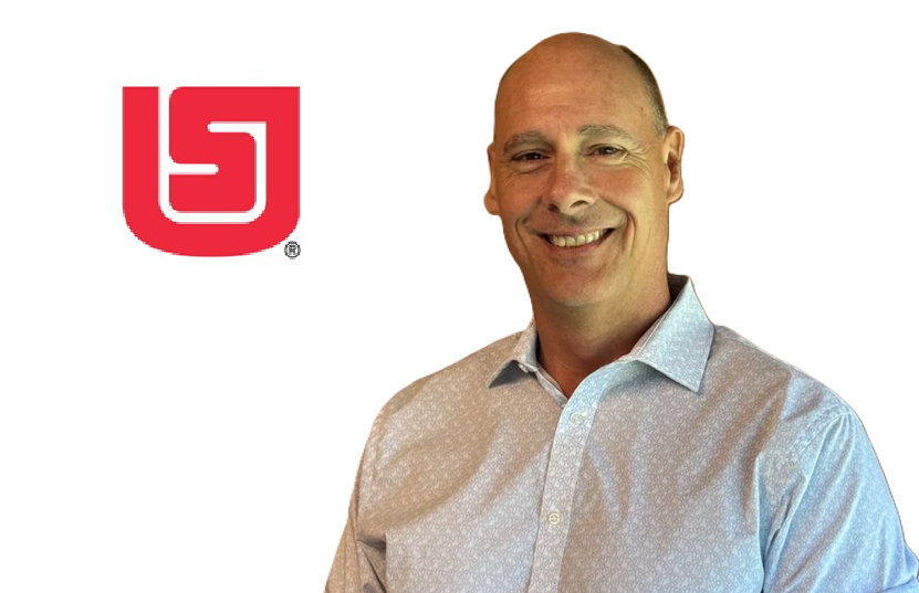 USA Ultimate red logo with registered trademark symbol next to professional headshot