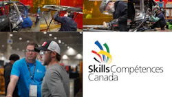 Skills/Compétences Canada logo with colorful arc design and bilingual text