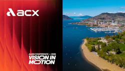 ACX Align Conference 2026 promotional poster featuring coastal city skyline with the tagline Vision in Motion