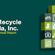 2025 Call2Recycle Canada Corporate Annual Report cover with recycling icons and teal background