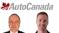 AutoCanada company logo with two professional headshots of male employees in business attire