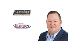 UNIPIECE O.E.M. and CCS Consolidated Collision Solutions logos with professional portrait