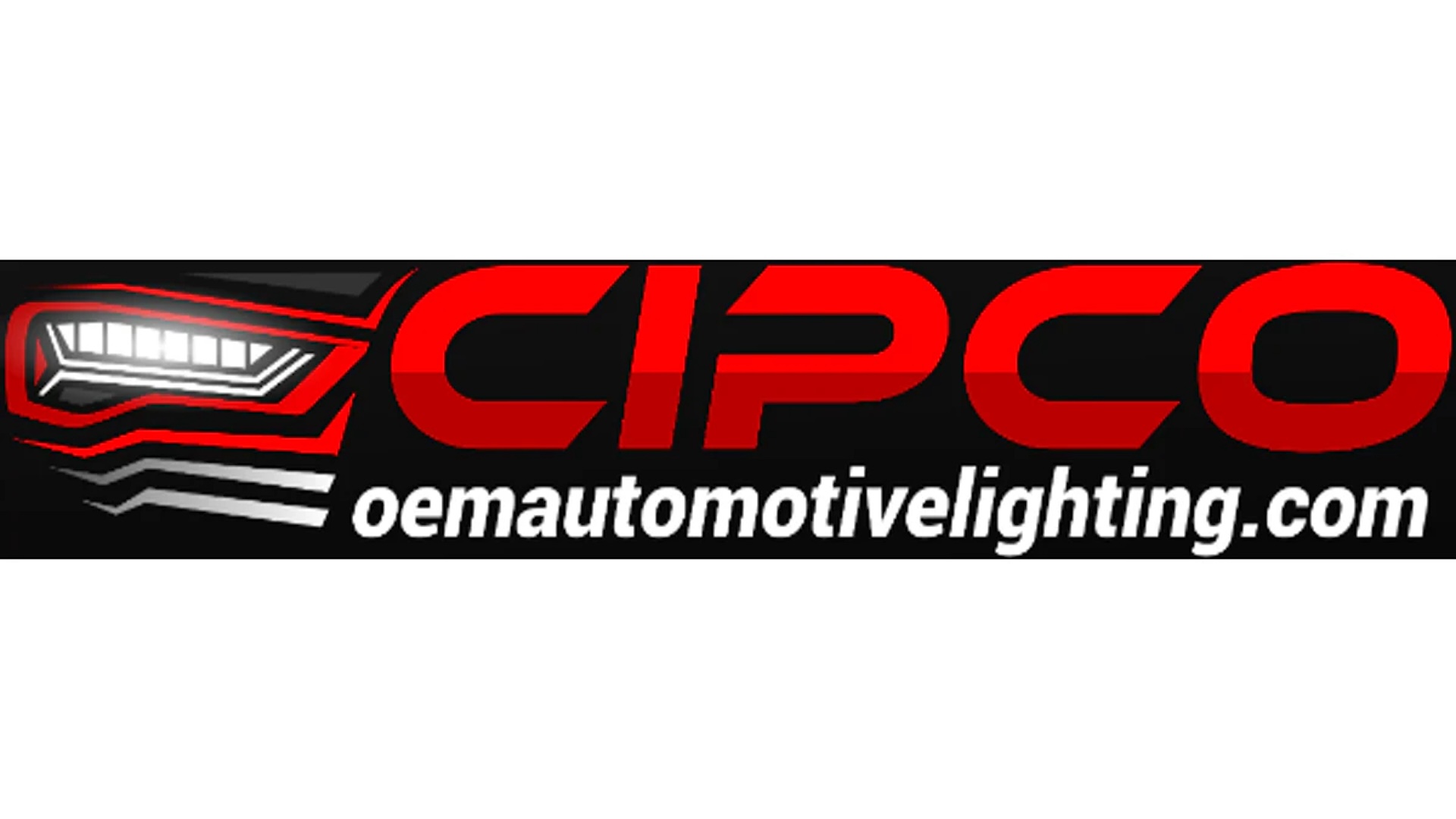 CIPCO automotive lighting company logo with red text and stylized headlight icon
