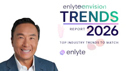 Enlyte Envision Trends Report 2026 featuring industry trends with professional executive portrait