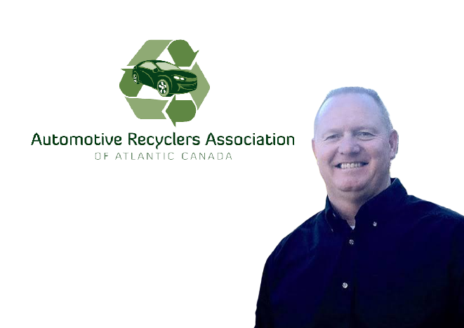 Automotive Recyclers Association of Atlantic Canada logo with green recycling symbol and car icon
