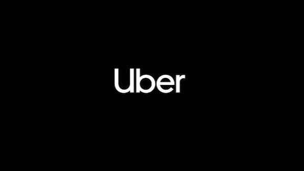 Uber logo in white text on black background