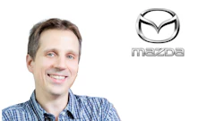 Mazda logo with stylized M symbol and brand name text