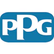 PPG Industries logo featuring white letters on teal blue background
