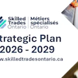 Skilled Trades Ontario Strategic Plan 2026-2029 cover with logo and skilled trades imagery