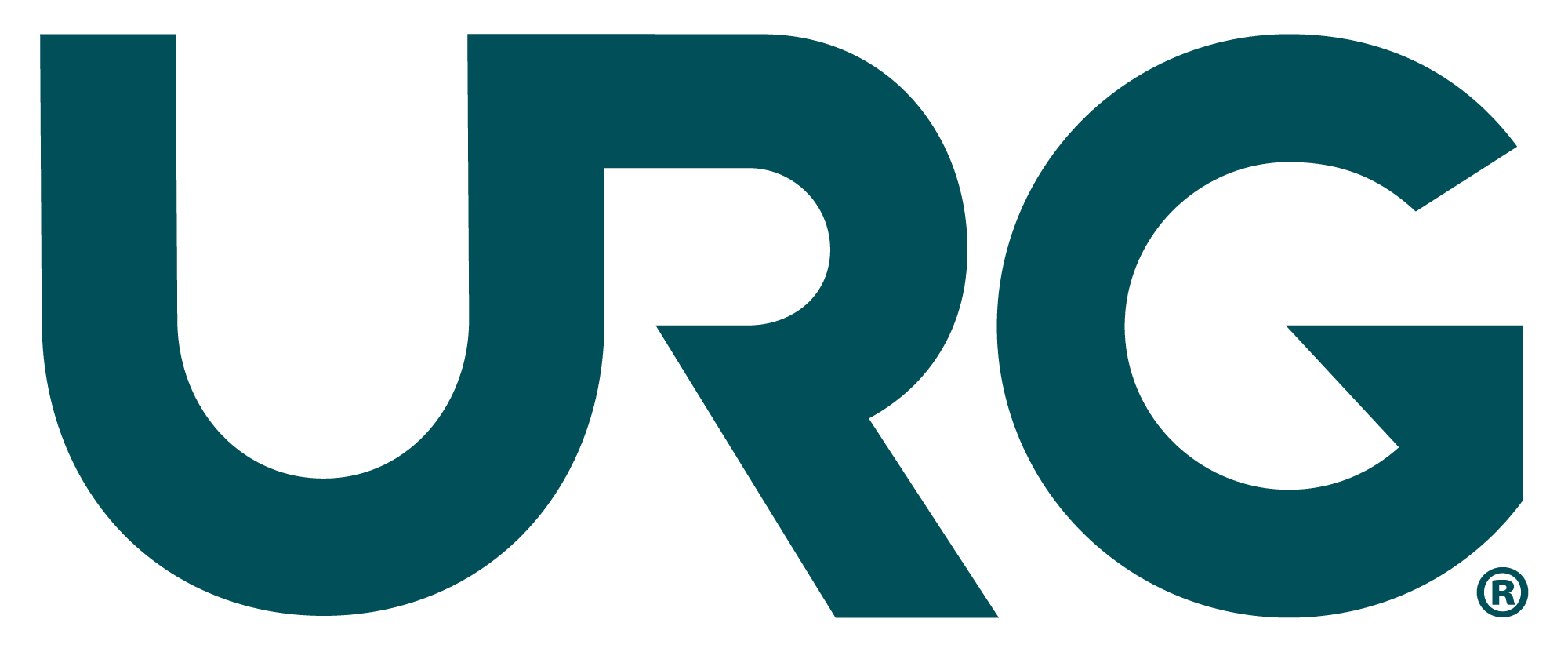 URG logo in teal with registered trademark symbol