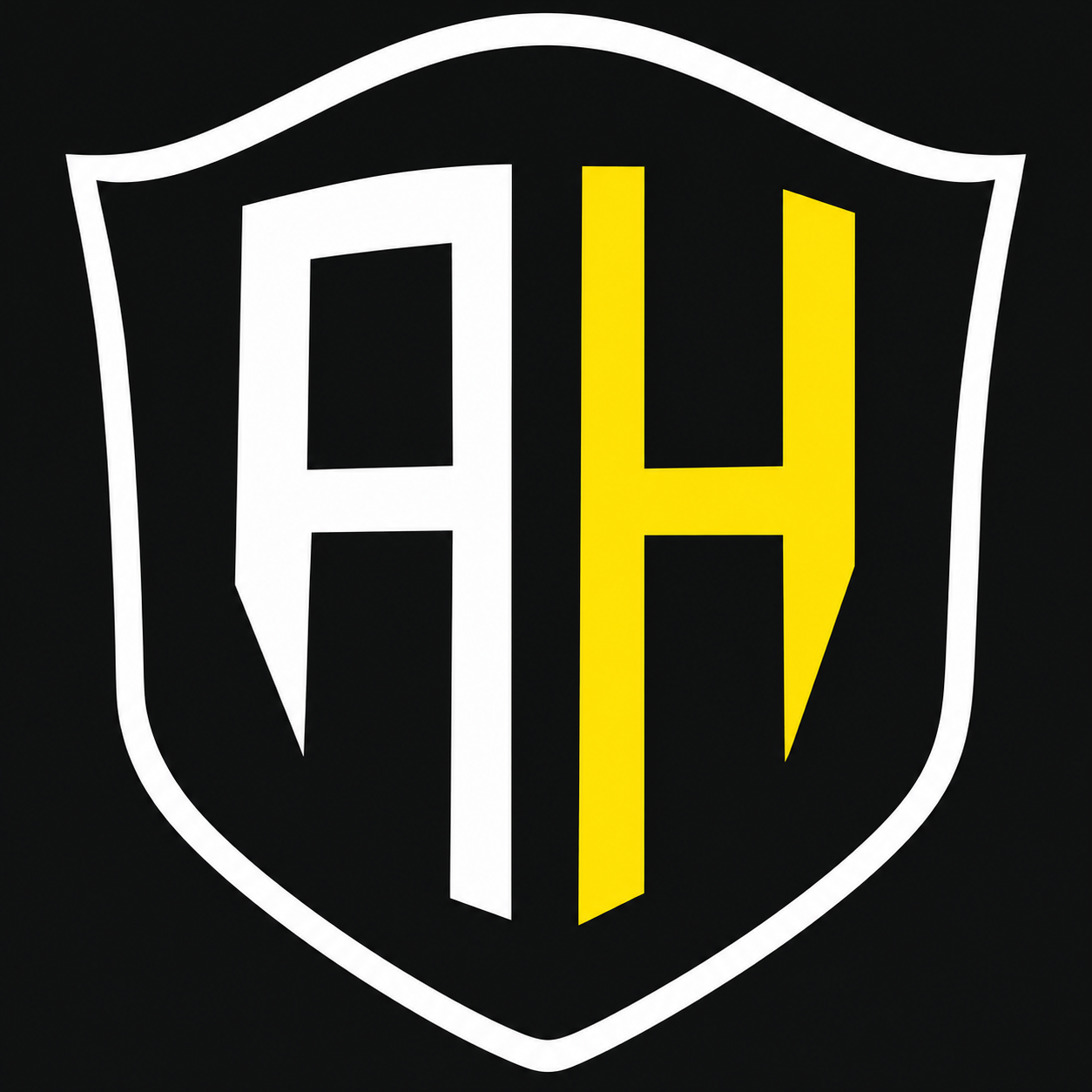 Rainbow Six Siege logo featuring white and yellow stylized letters on black shield emblem
