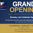 APT Auto Parts grand opening celebration announcement for August 13, 2026 in Grimsby, Ontario