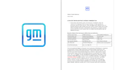 GM General Motors logo featuring cyan blue square with rounded corners and white text