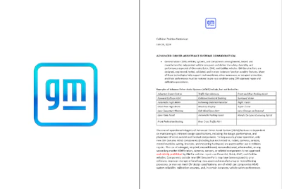 GM General Motors logo featuring cyan blue square with rounded corners and white text