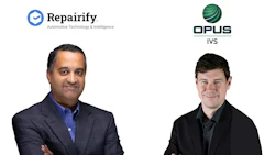 Two business executives representing Repairify and OPUS IVS automotive technology companies