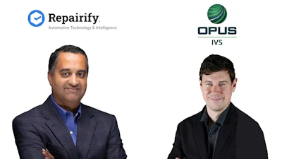 Two business executives representing Repairify and OPUS IVS automotive technology companies