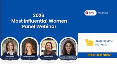 2026 Most Influential Women Panel Webinar featuring Angie Babin, Brandi Brydges, Kena Dacus, and Jeanne Marie Esquivel on August 4th at 1:00 PM EST
