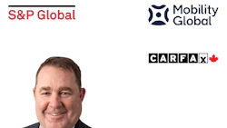 Professional headshot with S&P Global, Mobility Global, and CARFAX logos displayed above