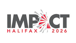 IMPACT Halifax 2026 logo with red and gray starburst design