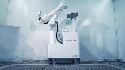PaintGo® Intelligent spray painting robot in industrial spray booth
